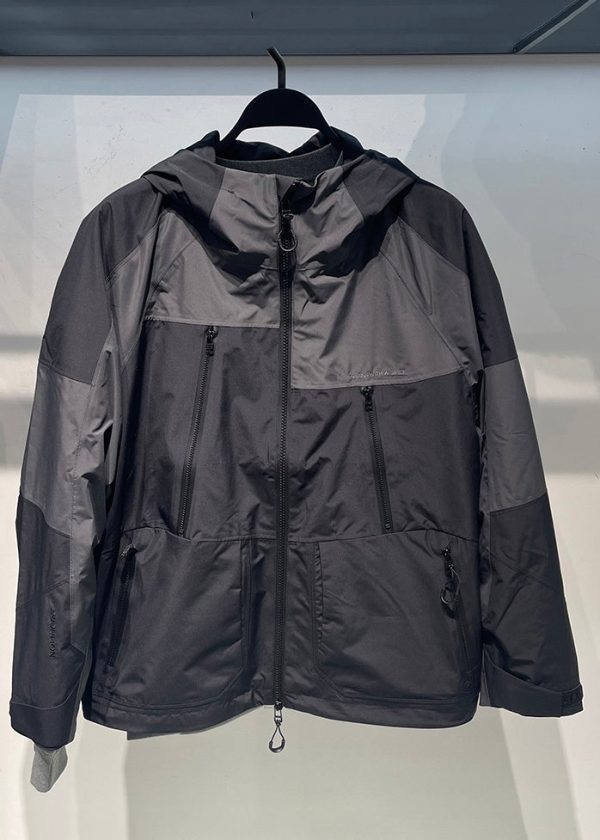 Loose Black Zippered Patchwork Cotton Mens Coat Hooded Spring Cheap