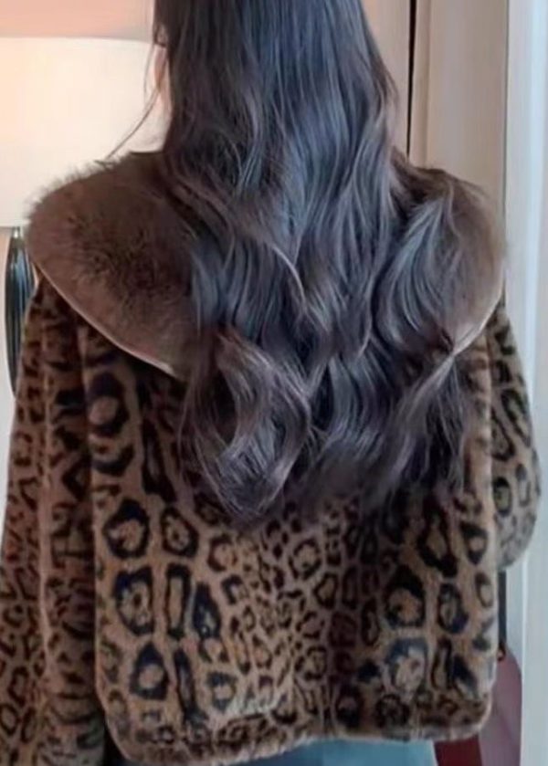 European And American Style Leopard Mink Hair Leather And Fur Coat Spring Cheap - Image 4